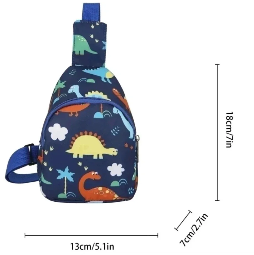 Mini childrens dinosaur zipper backpack purse bag shoulder satchel kids child bo